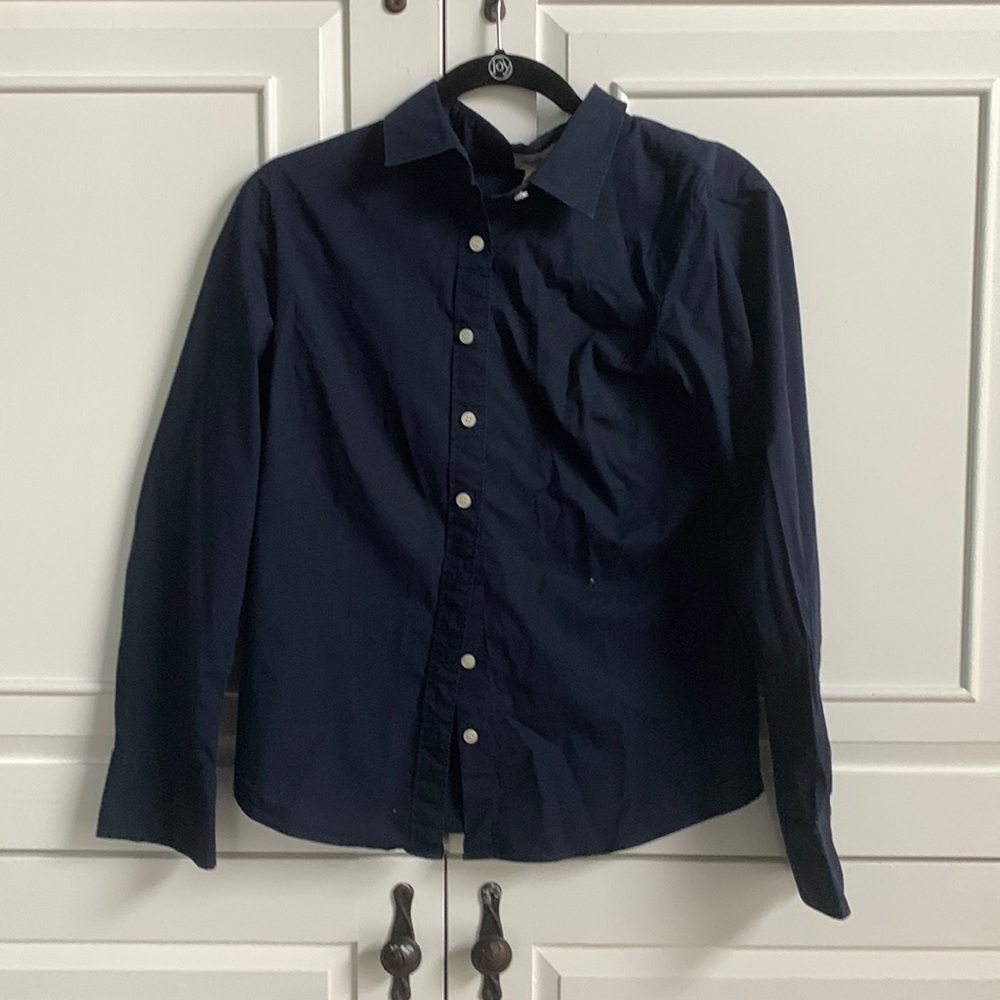 Navy j-crew button up